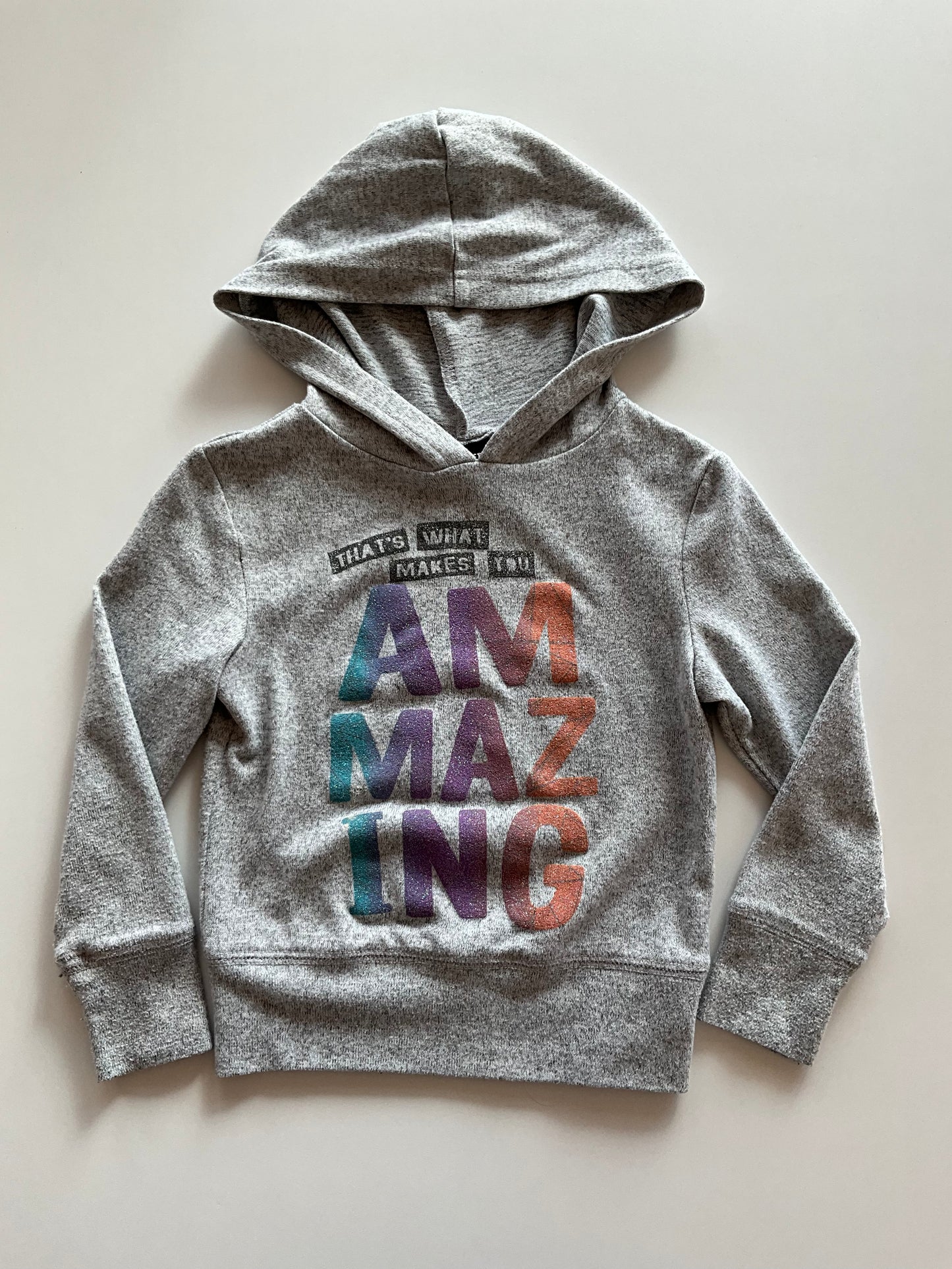 Amazing Grey Melange Hooded Sweater