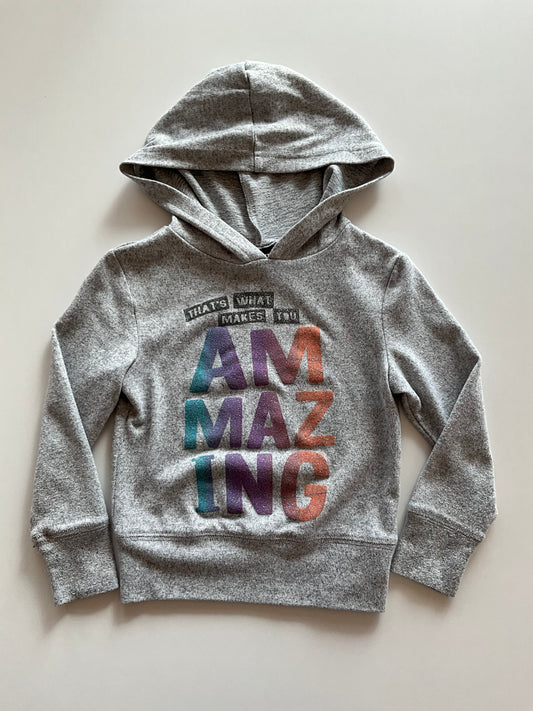 Amazing Grey Melange Hooded Sweater