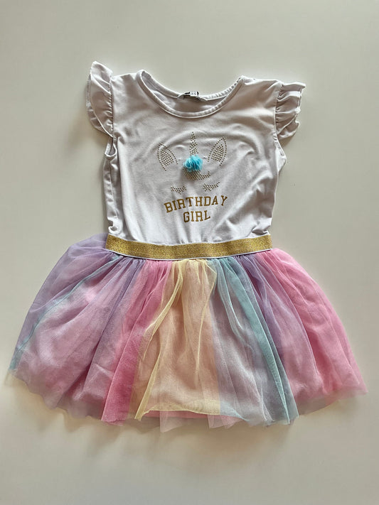 Unicorn Rainbow Birthday Girl Dress
