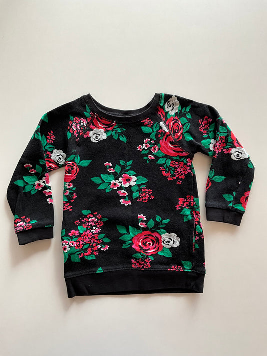 Black Floral Sweatshirt