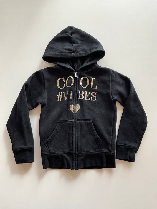 Black Cool Vibes Zip Up Hoodie