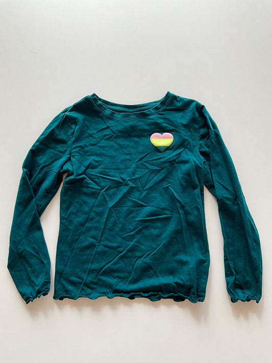 Green Ruffled Long Sleeve