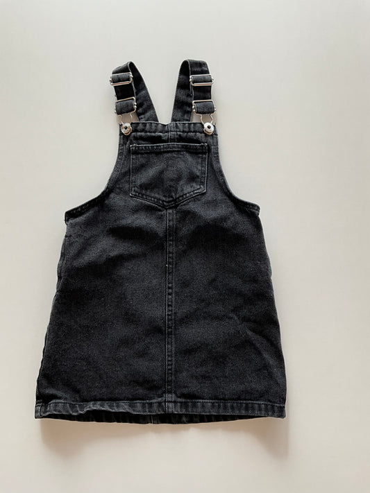 Black Denim Overall Skirt