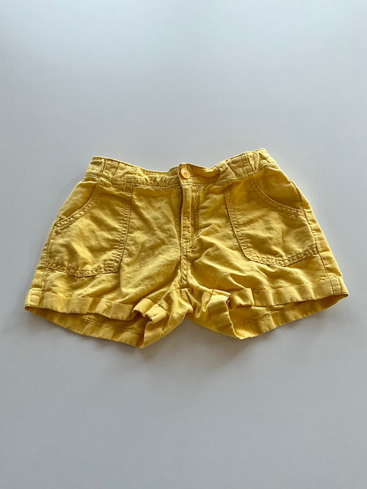 Yellow Linen Shorts