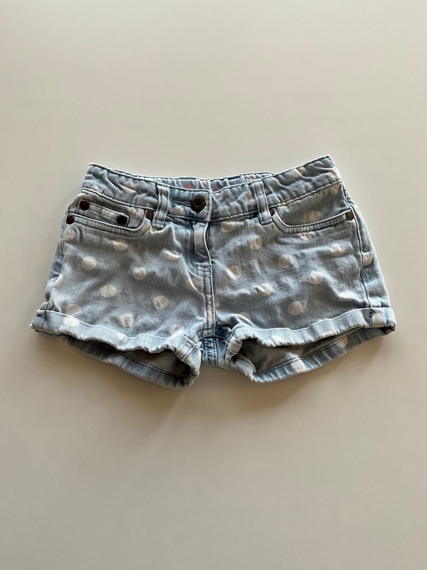 Denim Polka Dot Shorts