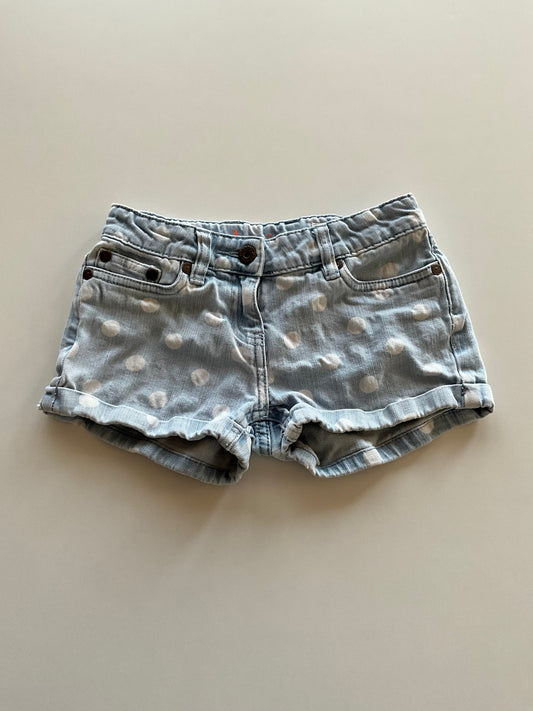 Denim Polka Dot Shorts