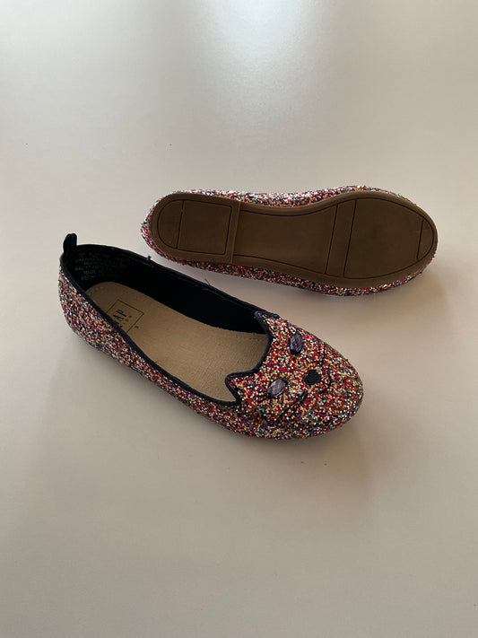 Glitter Cat Flats - size 3