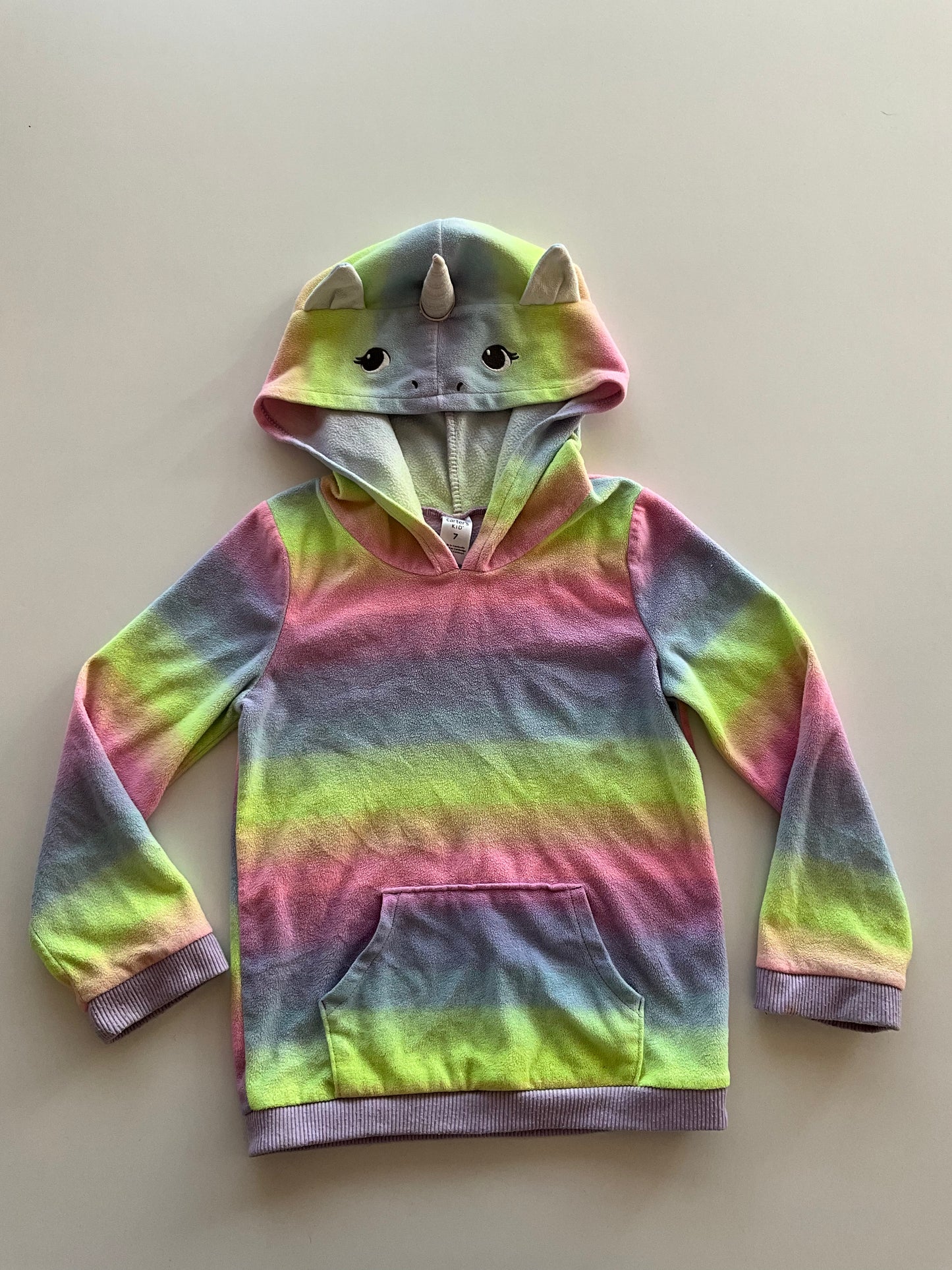 Fleece Unicorn Rainbow Hoodie