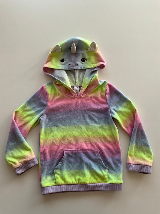 Fleece Unicorn Rainbow Hoodie