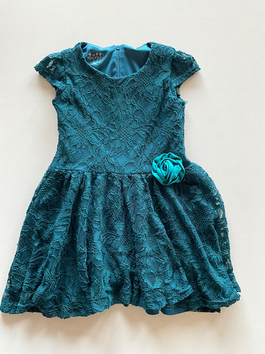 Turquoise Lace Party Dress