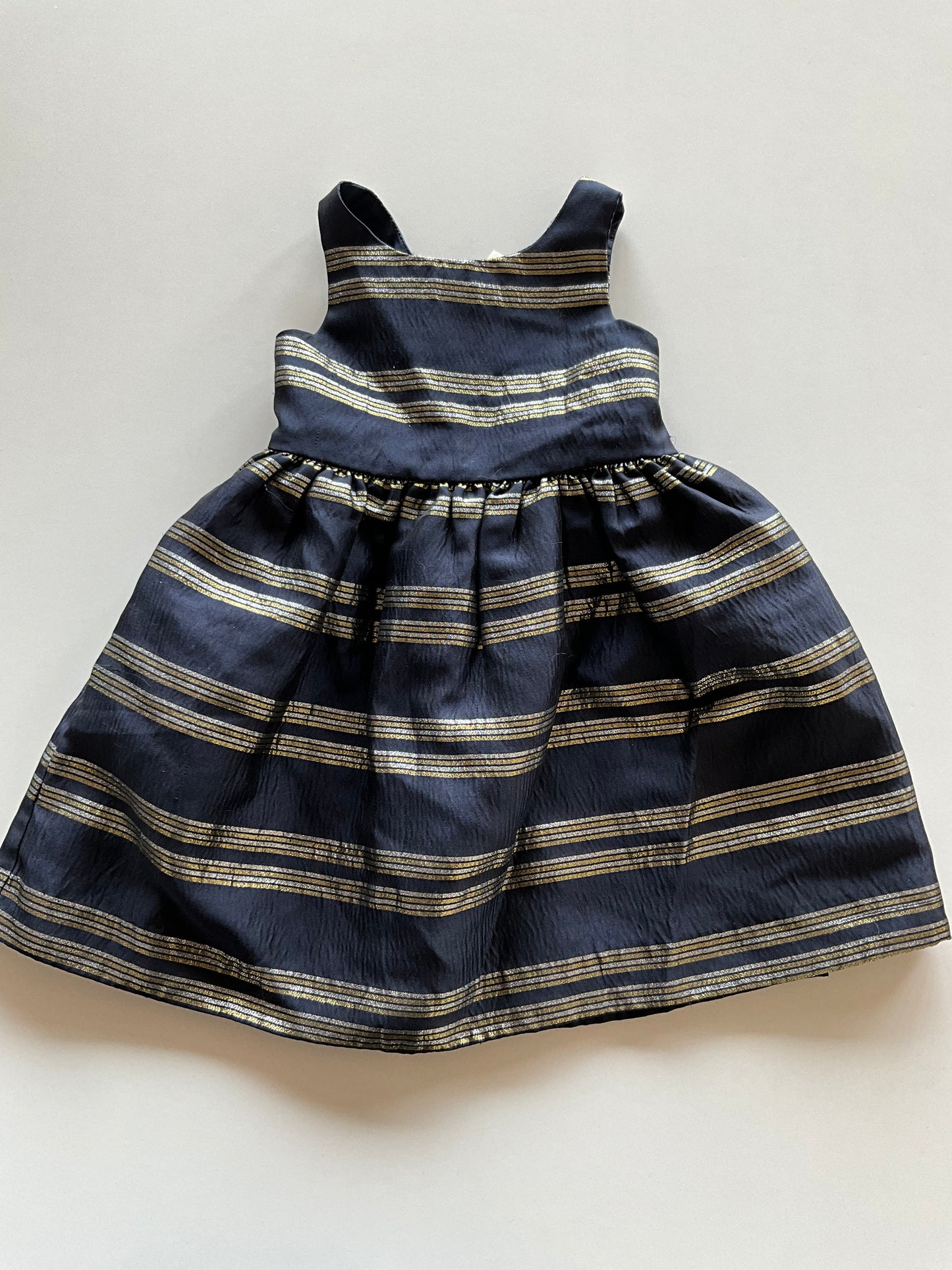 Striped Shiny Party Dress