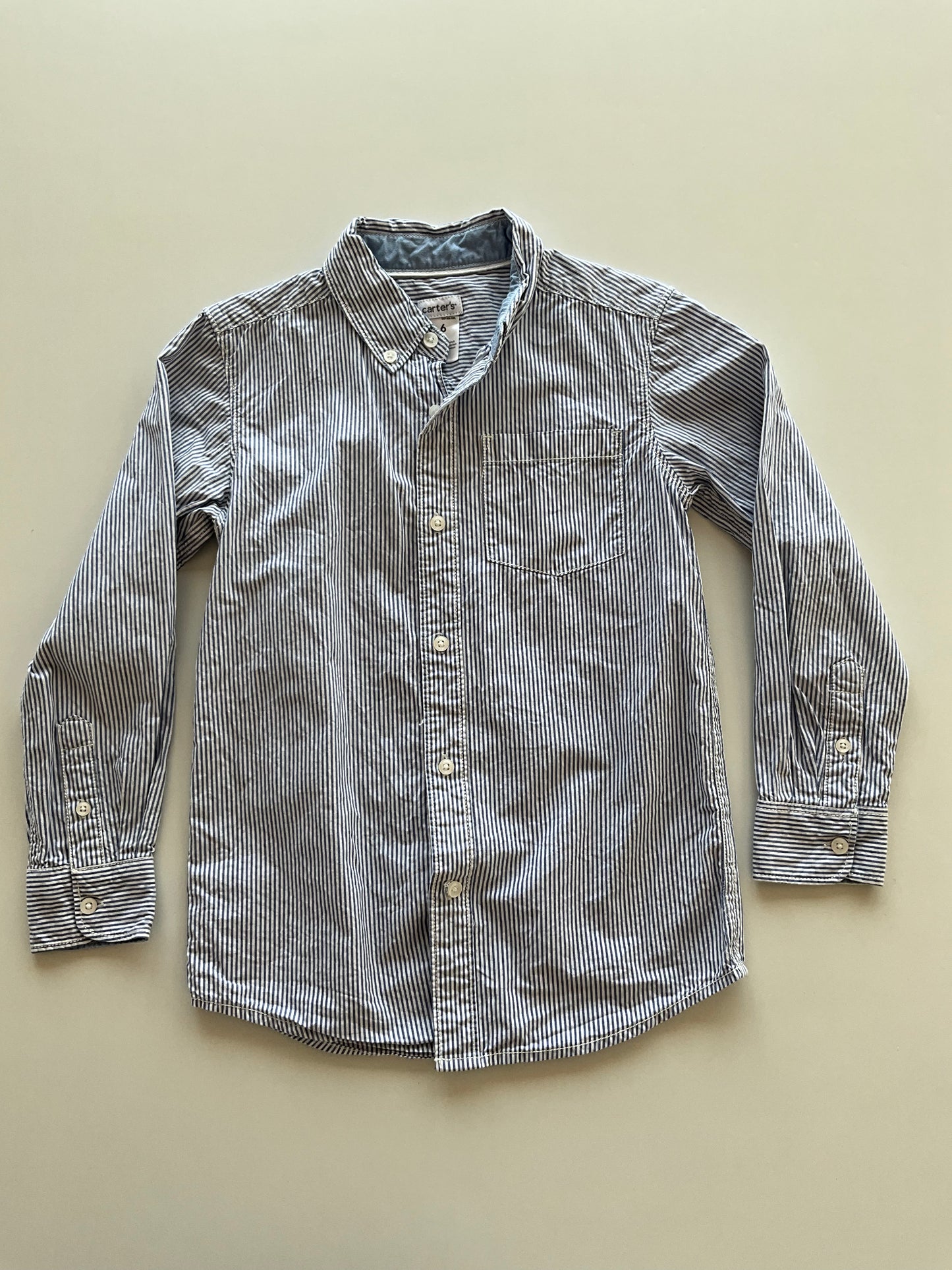 Striped Button Up Dress Shirt
