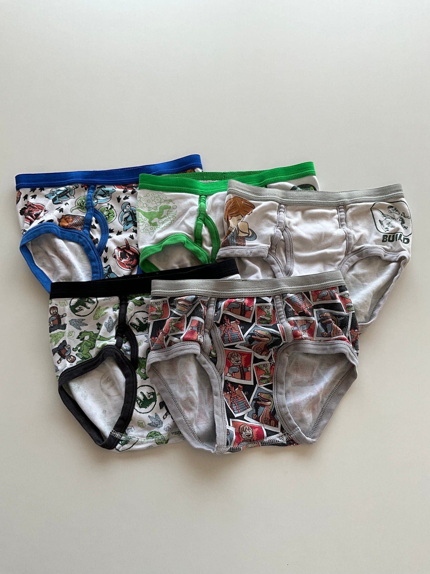 5 Pairs Lego Jurassic Park Underwear