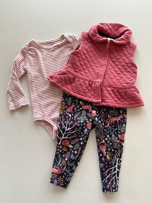 3pc Pink Fox Set