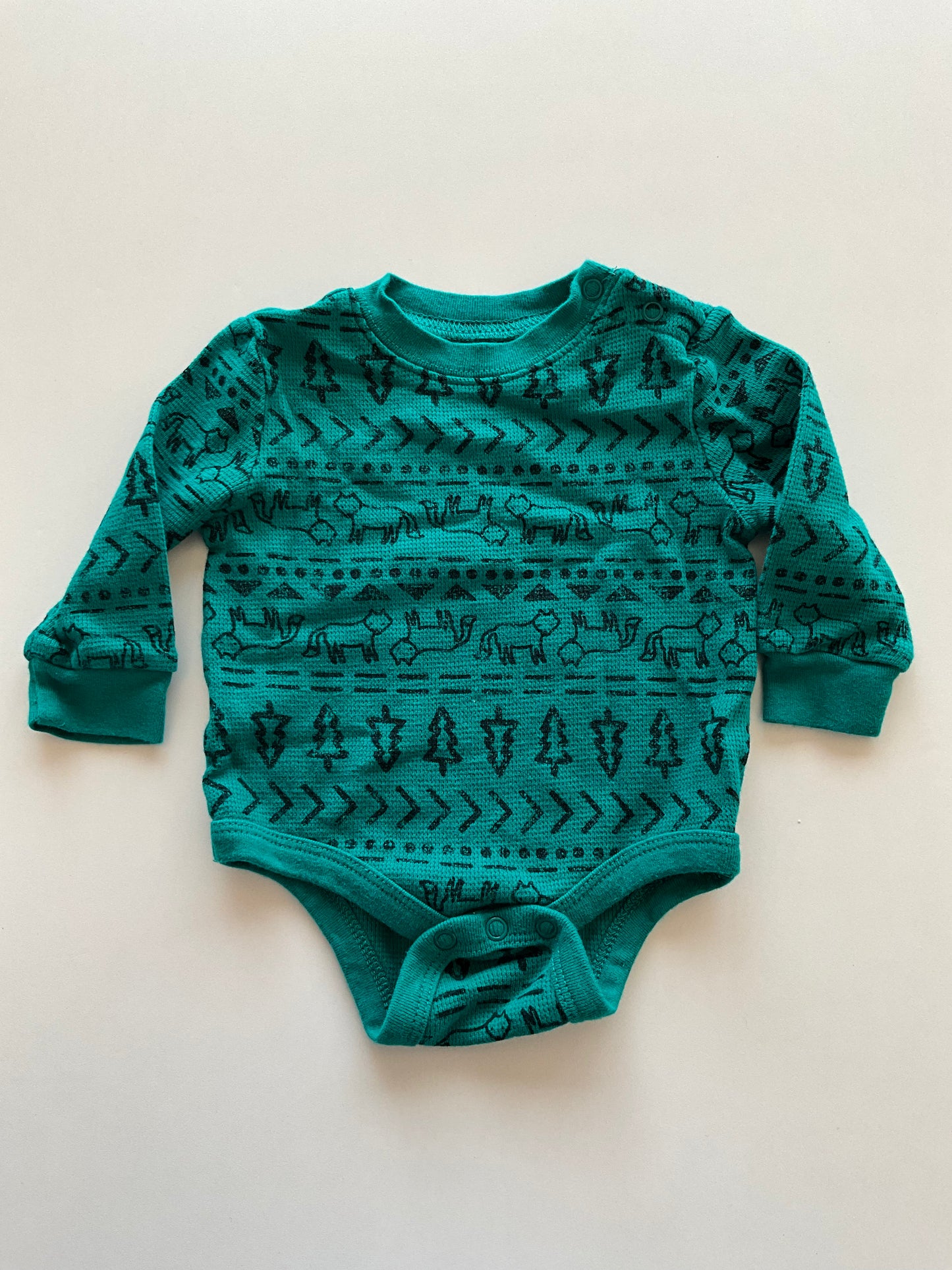 Turquoise Waffle Onesie