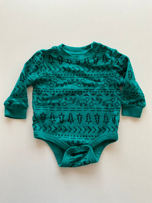 Turquoise Waffle Onesie