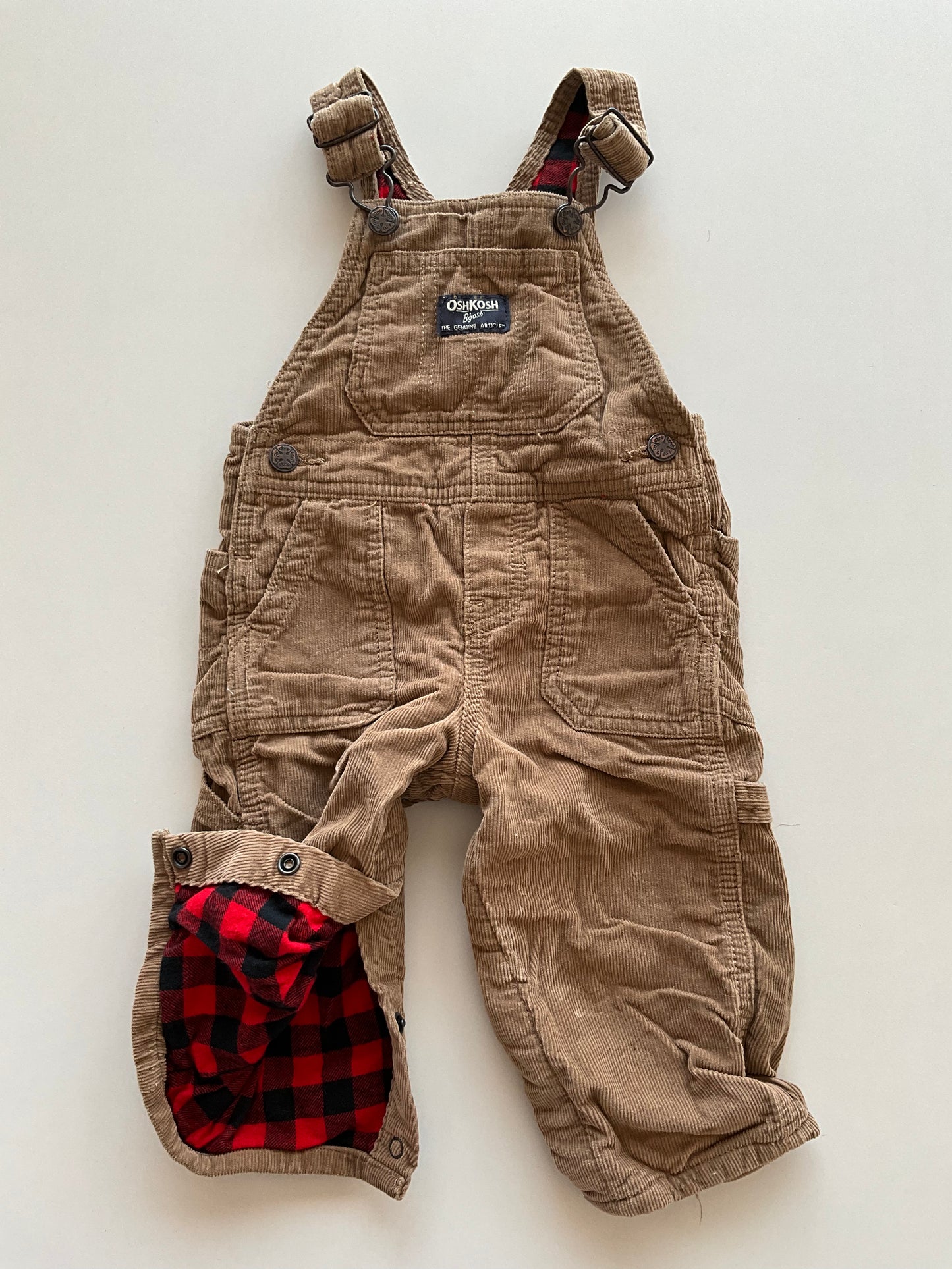 Flannel Lined Corduroy Overalls