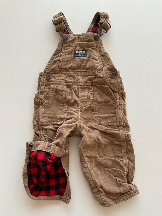 Flannel Lined Corduroy Overalls
