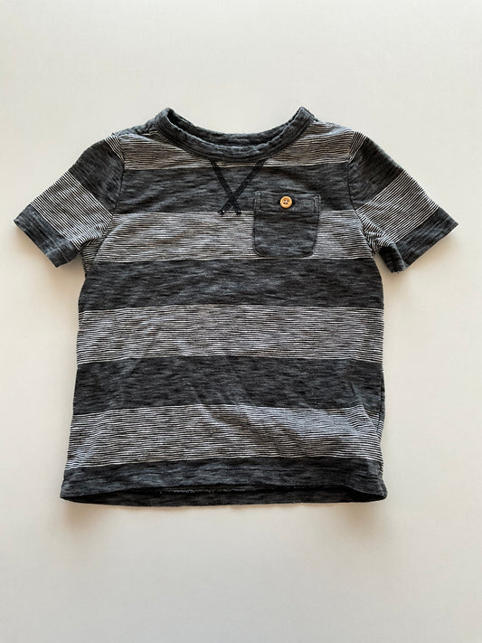 Black & White Striped Pocket Tee