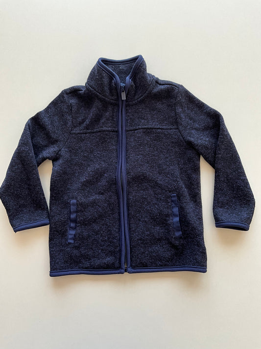 Blue Melange Zip Up