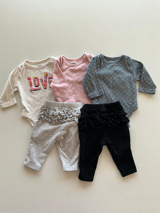 5pc Long Sleeve Onesie Lot