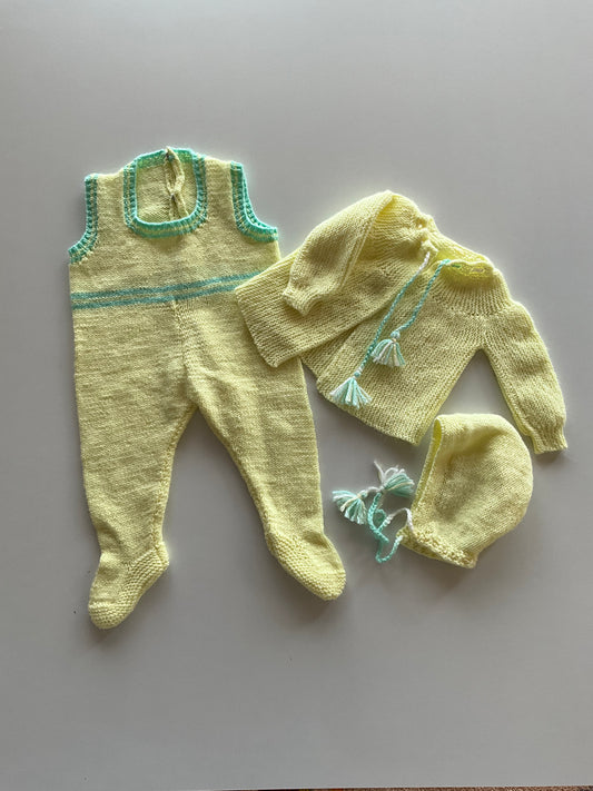3pc Yellow Handmade Set