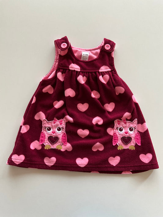 Fleece Owl Overall Dress