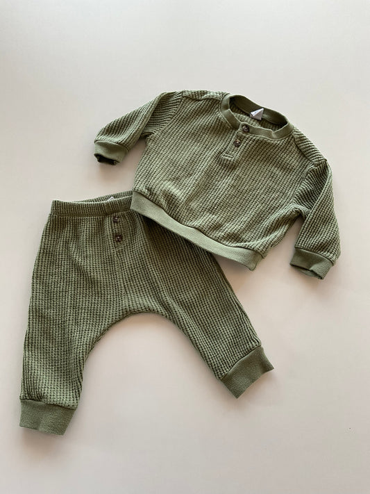 2pc Olive Waffle Set