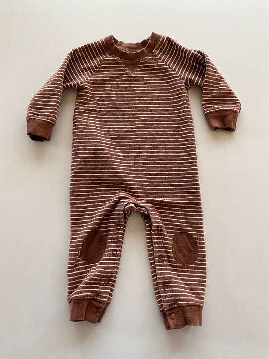 Brown Striped Romper