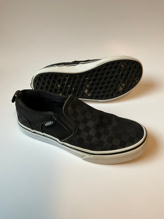 Black Checkered Vans - size 3